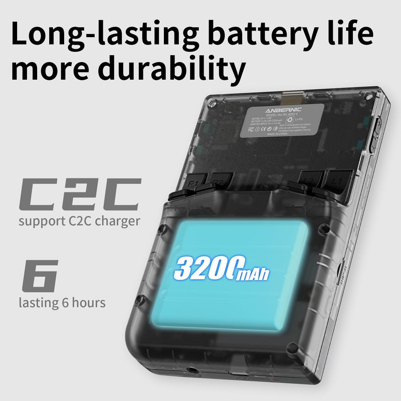 Aivuidbs RG40XX V Handheld Game Console RG 40XXV 4.0'' IPS Screen with 64G TF Card Pre-Installed 5223 Games Supports 5G WiFi 4.2 Bluetooth Online Fighting,Streaming and HDMI Retro Emulator RG40XX - Image 5